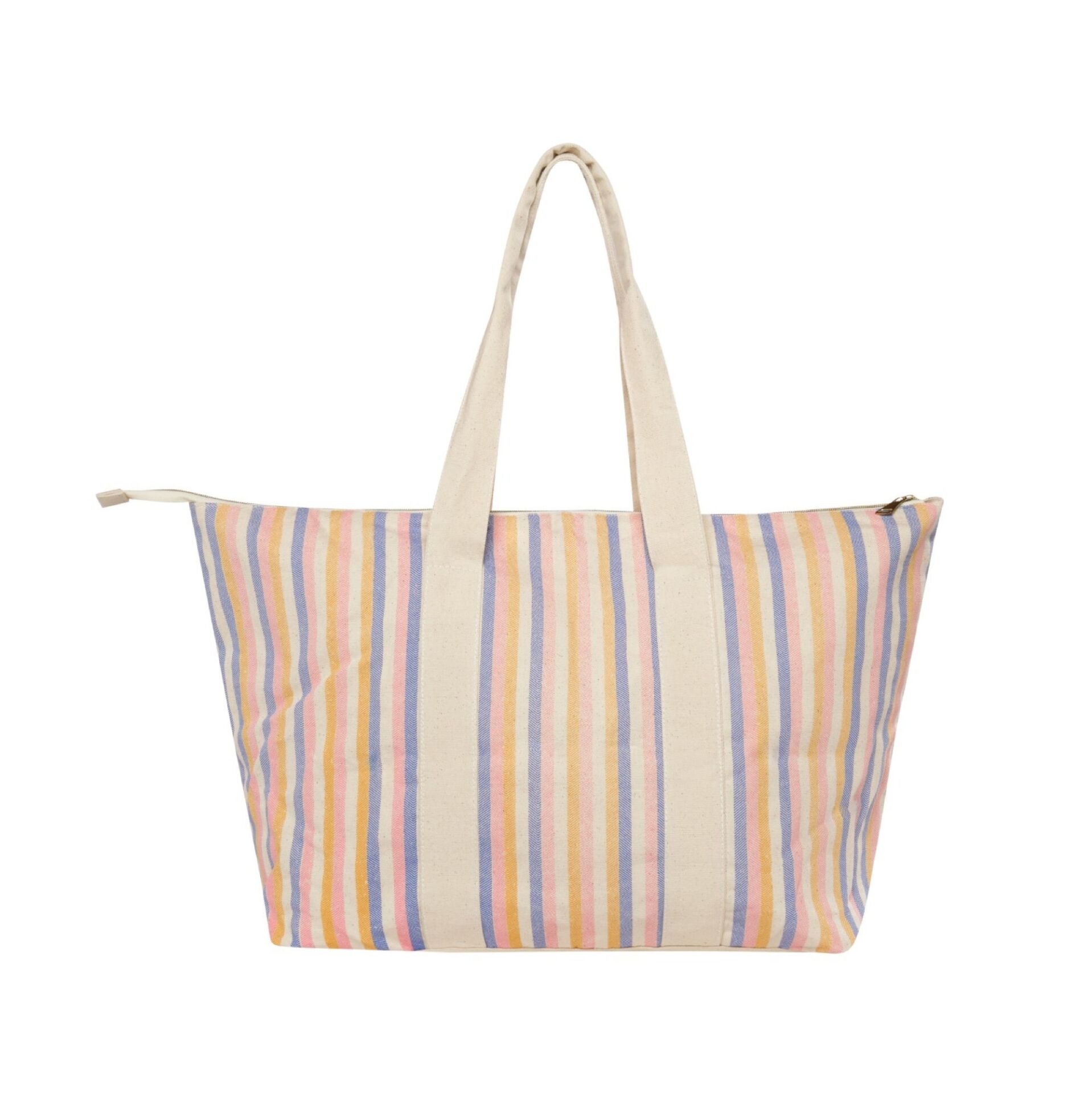 Çizgili Kanvas Çanta (büyük boy)