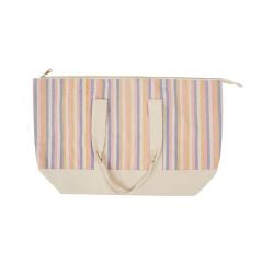 Çizgili Kanvas Çanta (büyük boy)