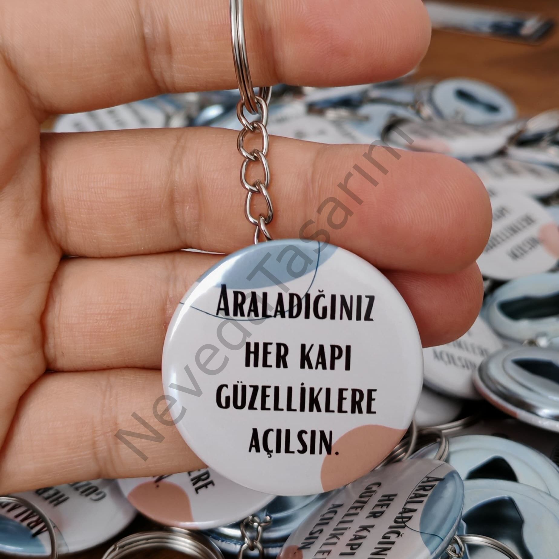 Araladığınız Her Kapı Güzelliklere Açılsın - Açaçaklı Anahtarlık