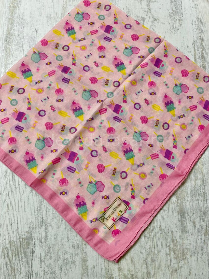 Çocuk Eşarp - Dondurma Desenli