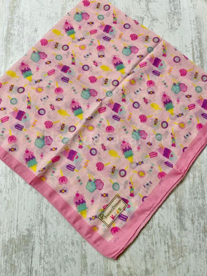 Çocuk Eşarp - Dondurma Desenli