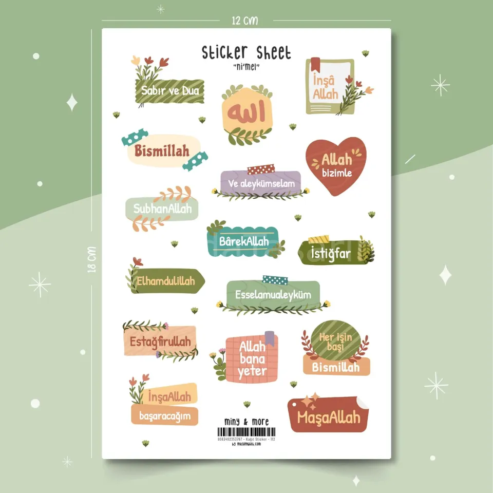 İslami Kelimeler Sticker Seti