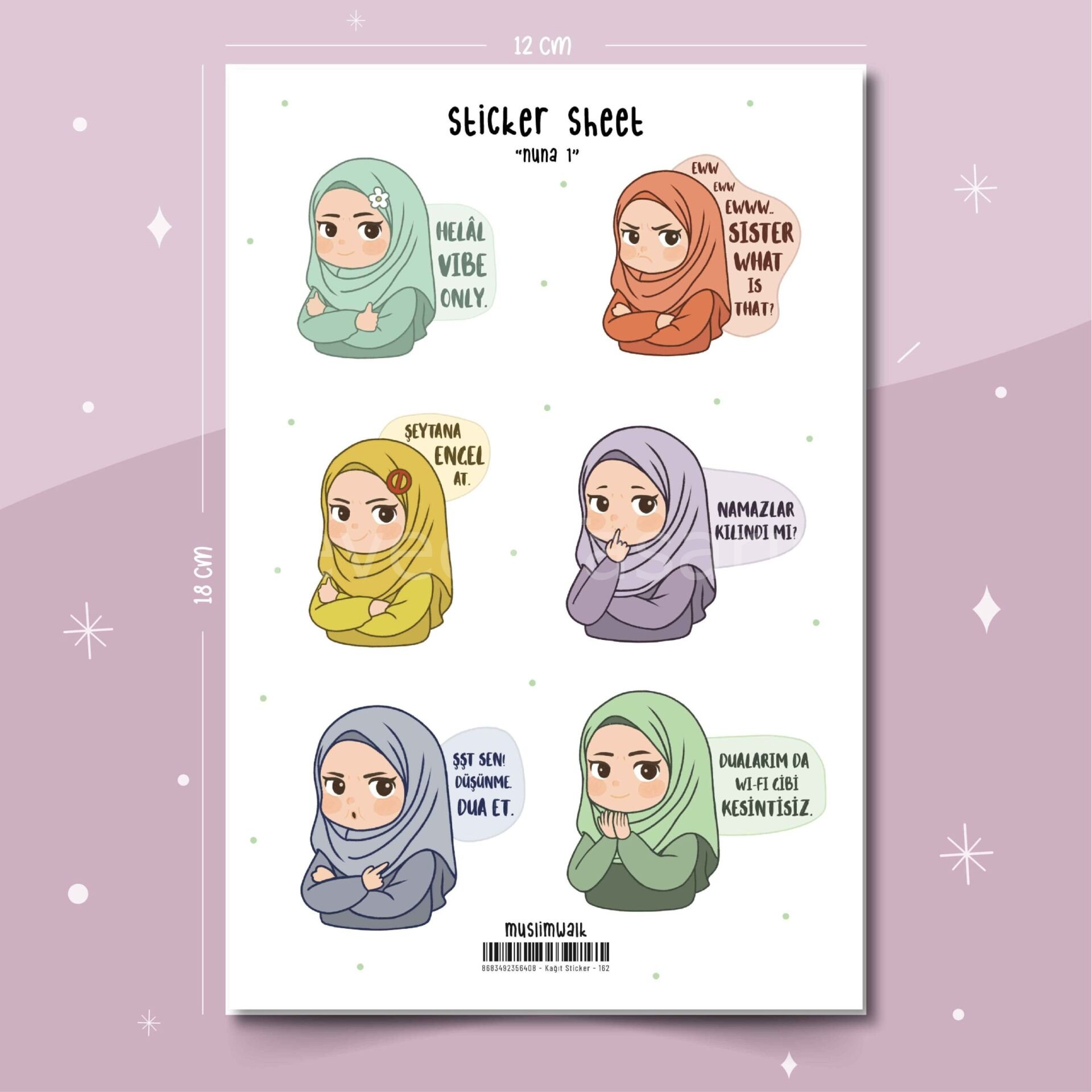 Esprili Tesettürlü Sticker Seti