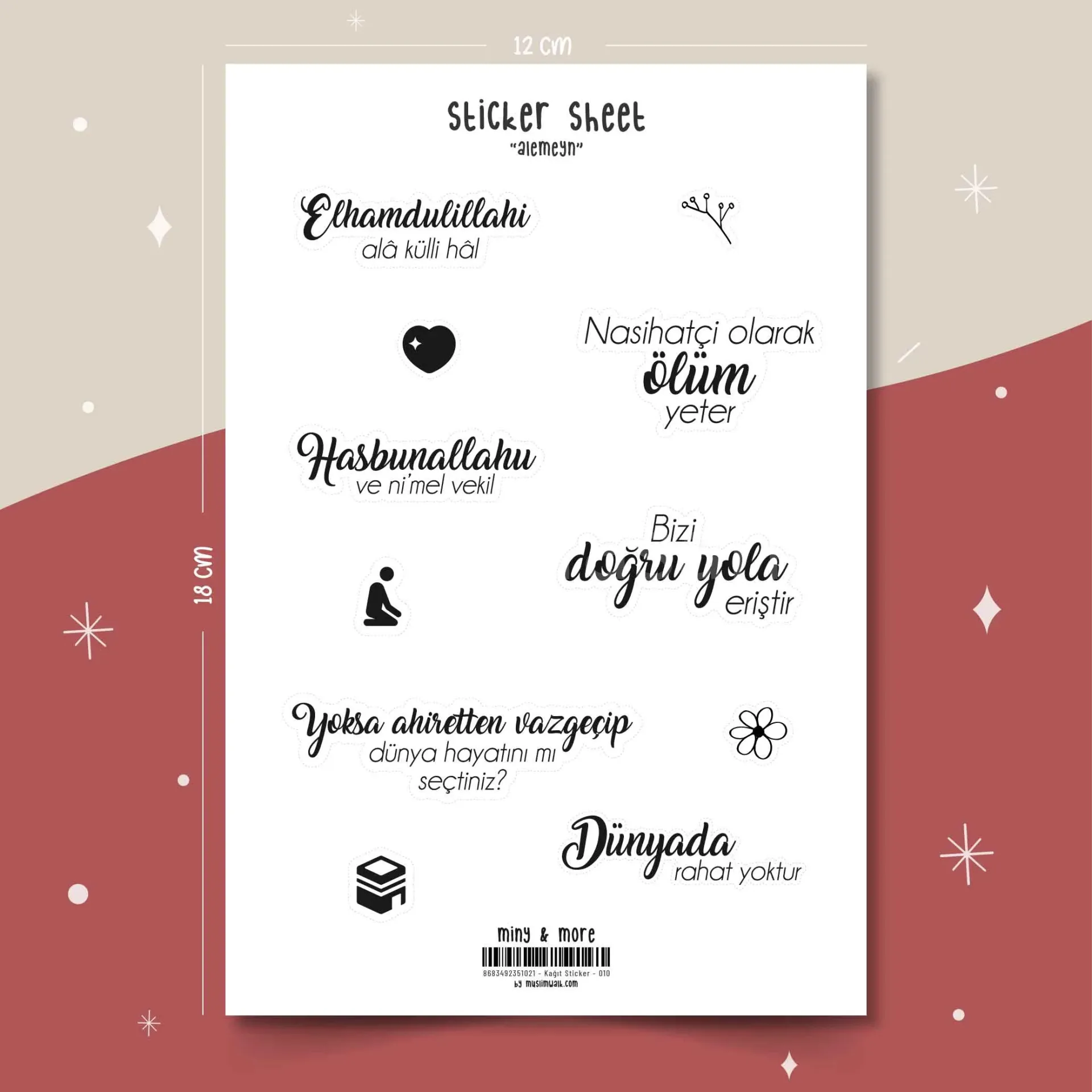 İslâmi Sözler Sticker Seti