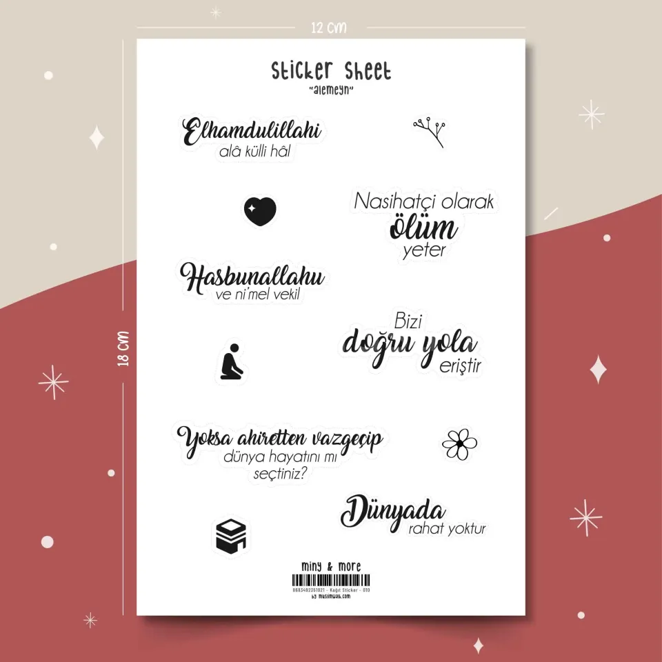 İslâmi Sözler Sticker Seti