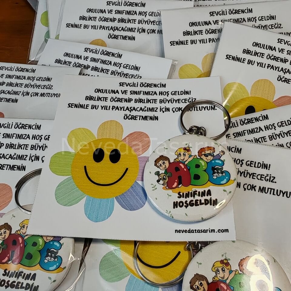 Sınıfına Hoşgeldin Kartlı Anahtarlık