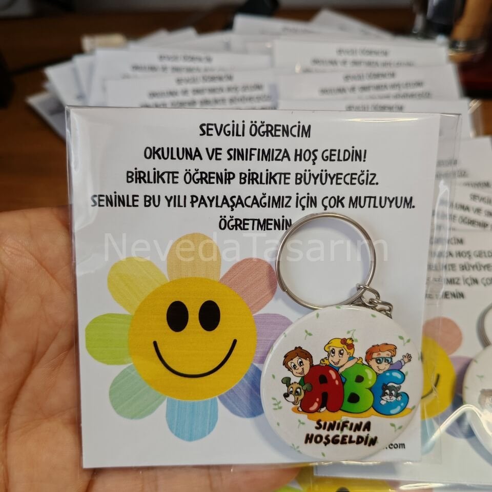 Sınıfına Hoşgeldin Kartlı Anahtarlık