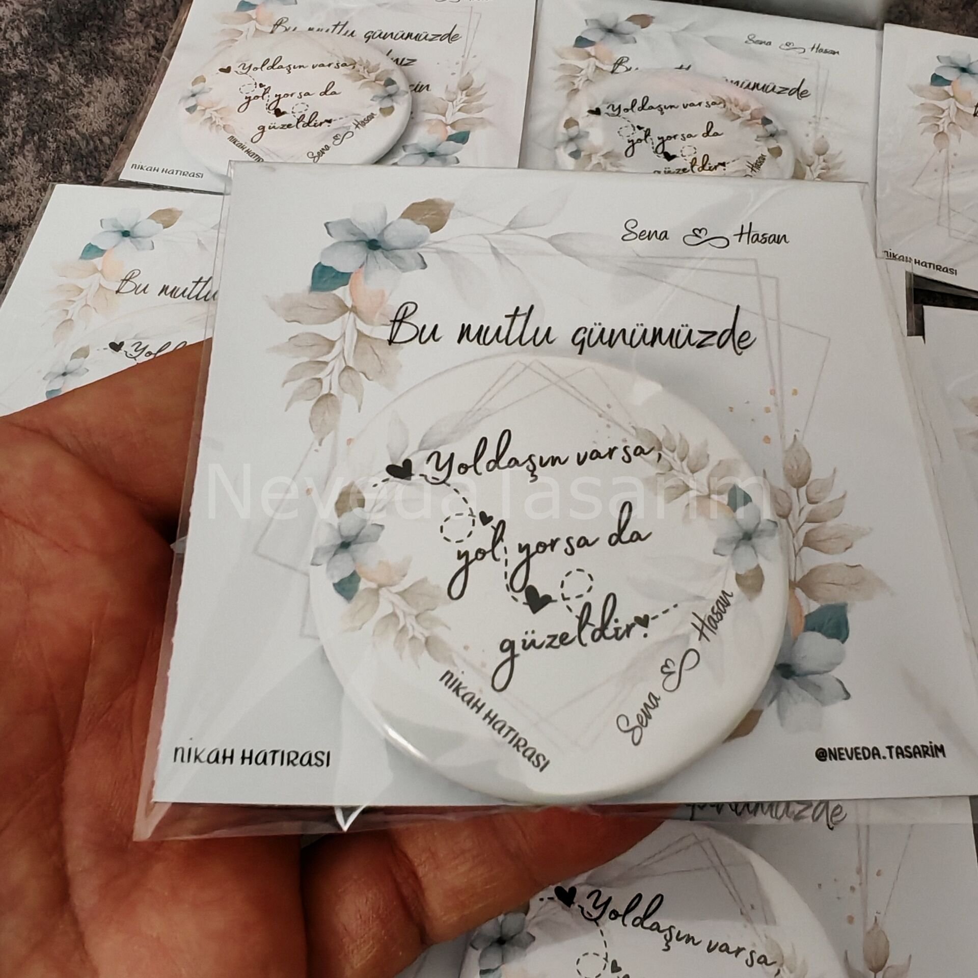 Nikah Hatırası Magnet Kartlı