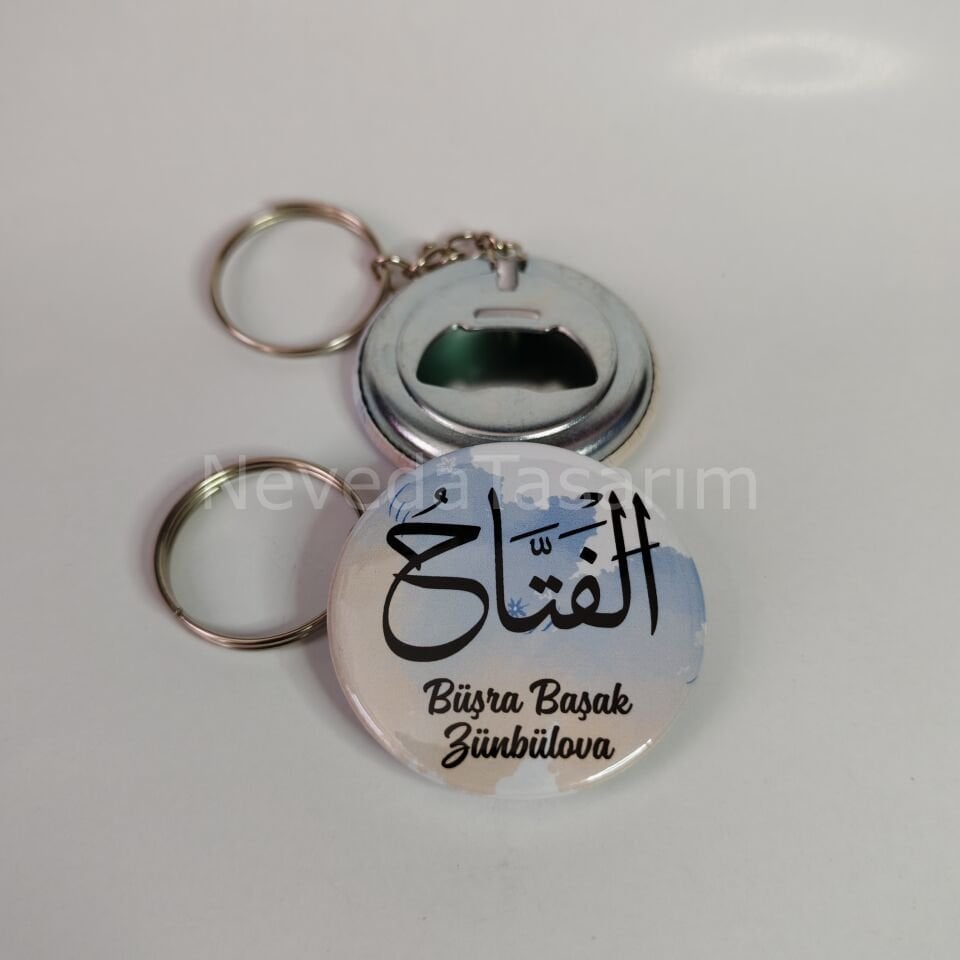 El-Fettâh Yazılı İsme Özel Anahtarlık