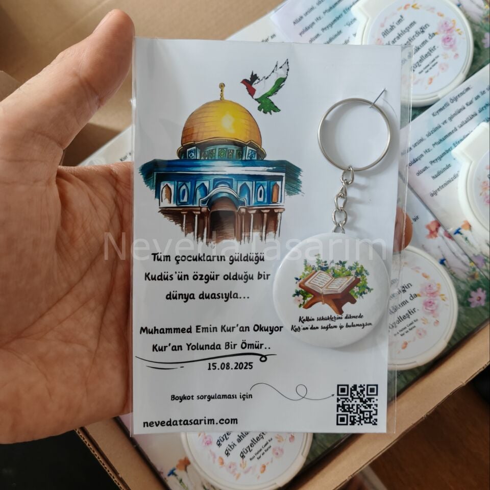 Kur'an Töreni Hediyesi - Kartlı Anahtarlık