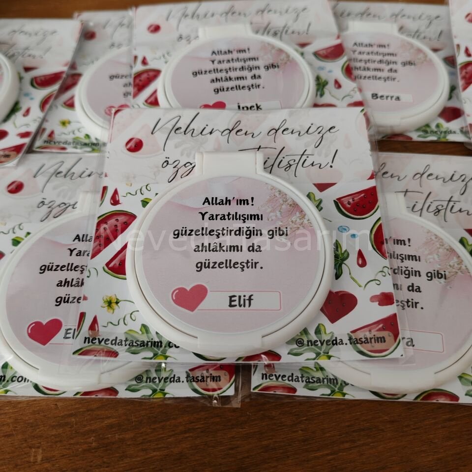 Ahlâkımı da Güzelleştir - İsme Özel Kartlı Ayna