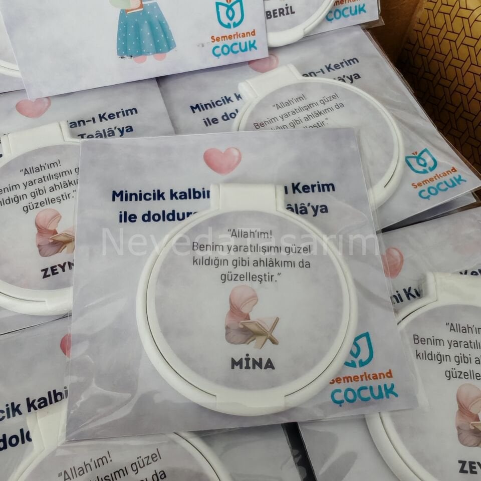 Minicik Kalbimi - İsme Özel Kartlı Ayna