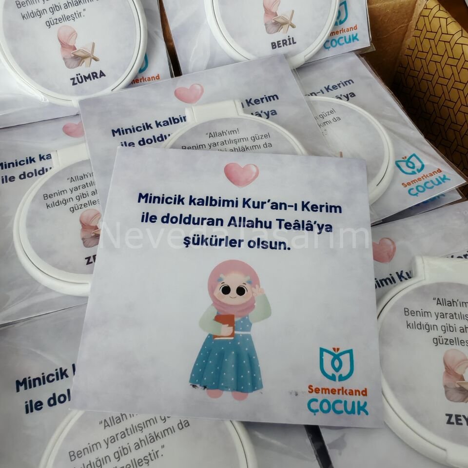 Minicik Kalbimi - İsme Özel Kartlı Ayna