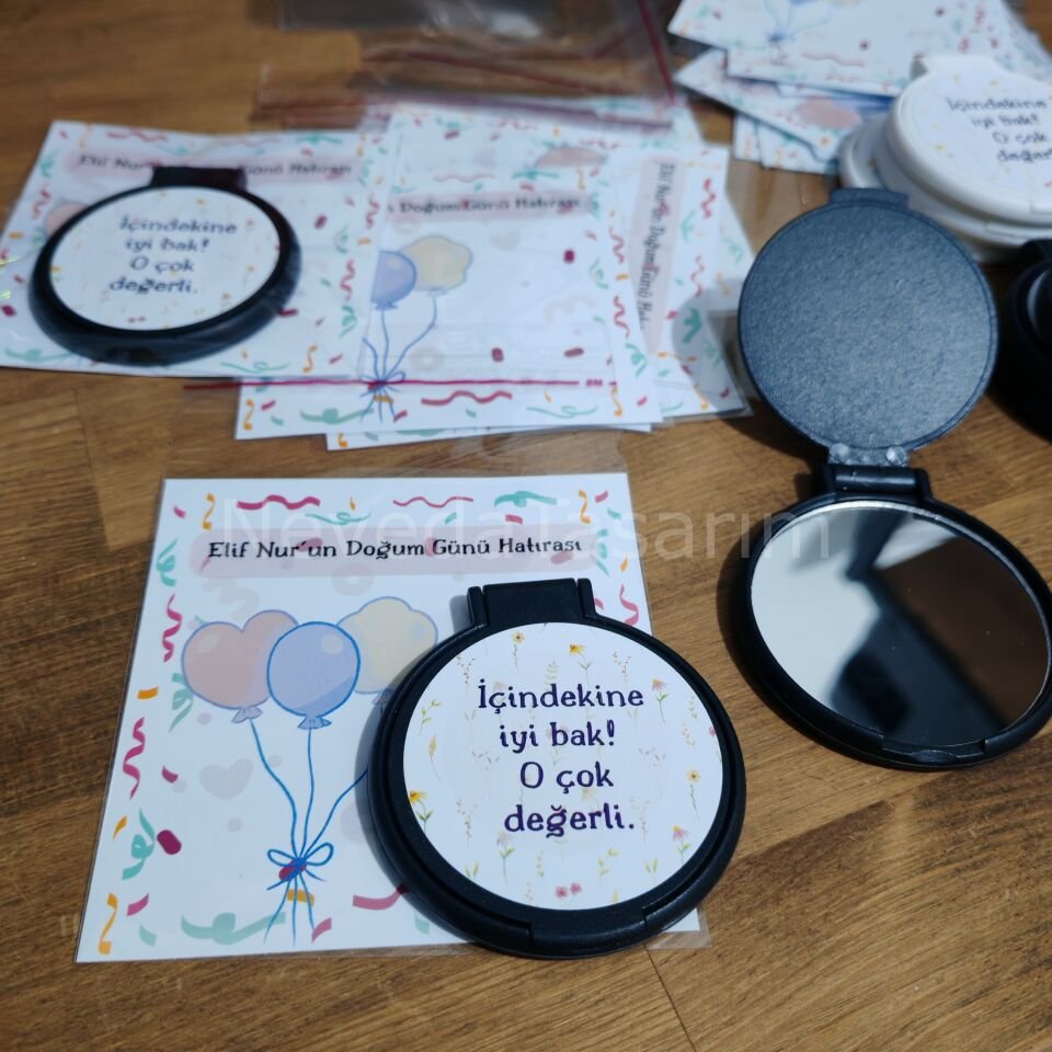 Doğum Günü Hatırası - Kartlı Ayna