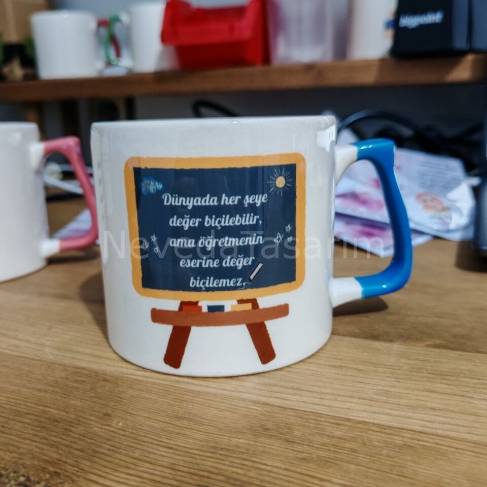 Öğretmen İsme Özel Kupa-Kalp(MODEL 15)