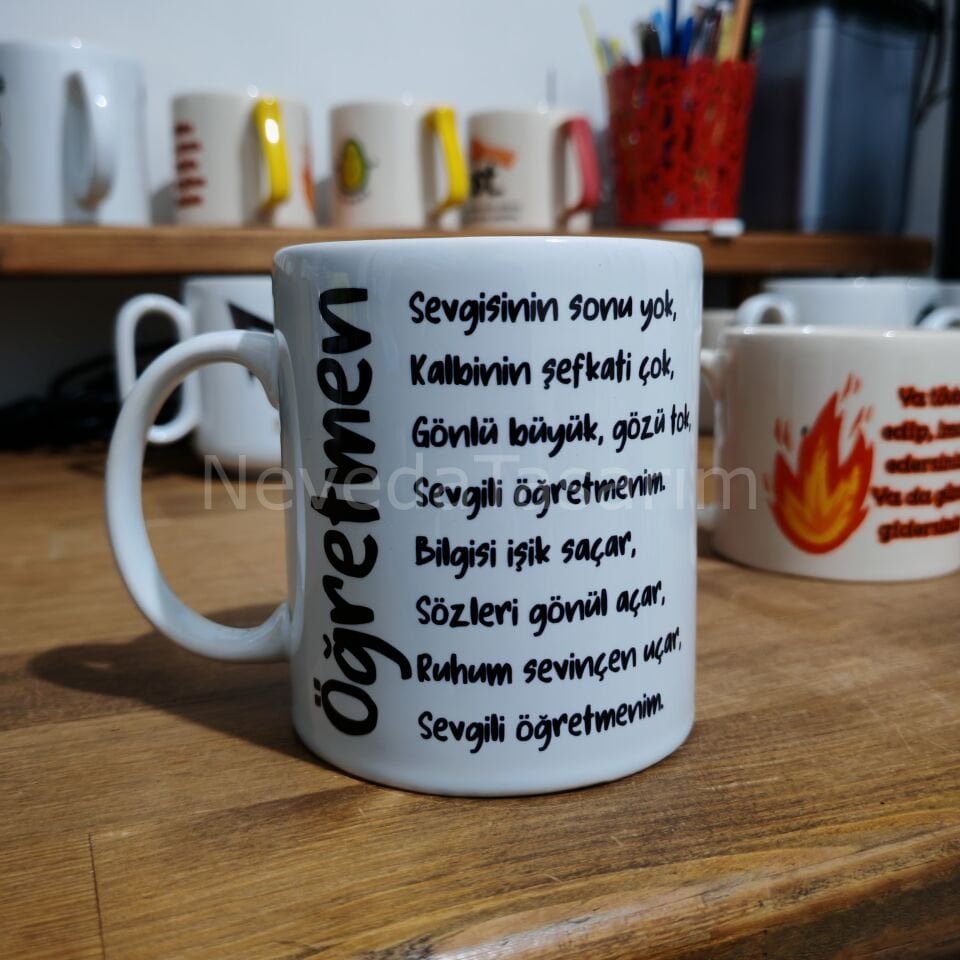 Öğretmene Şiir Kupa(Model 24)