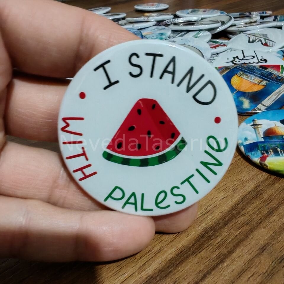 I Stand with Palestine Rozet