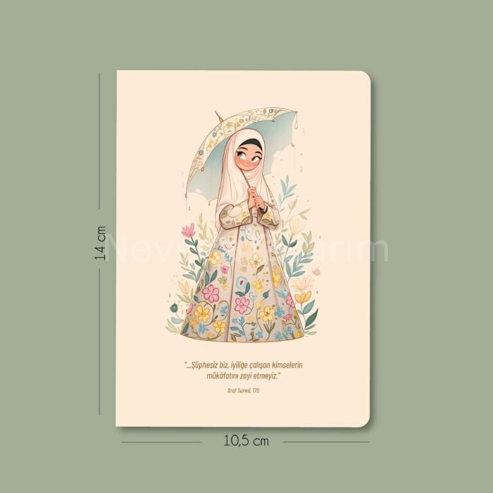 Zarif Çiçekli Kızlar – 3’lü Mininote Defter
