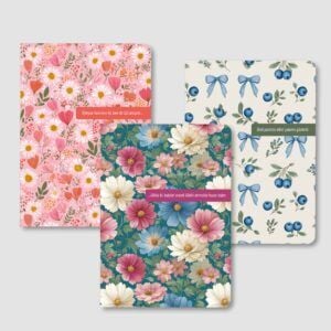 Çiçek Desenli – 3’lü Mininote Defter