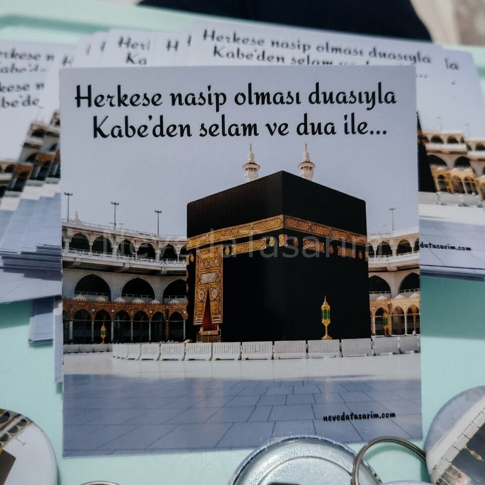 Umre Hediyesi Kartlı Anahtarlık