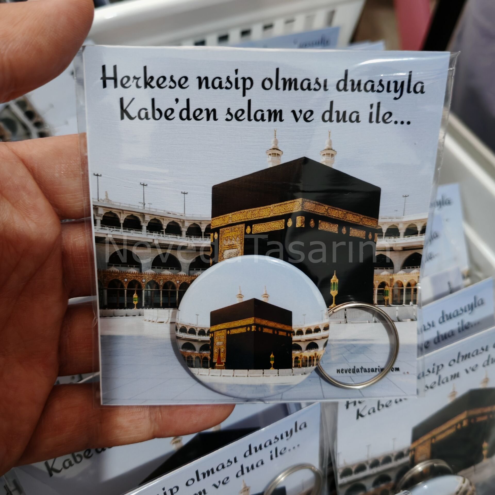 Umre Hediyesi Kartlı Anahtarlık