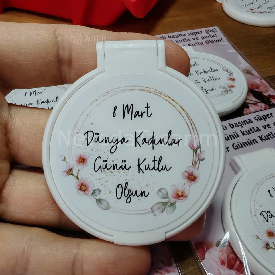 Kadınlar Günü Hediyesi - Kartlı Ayna